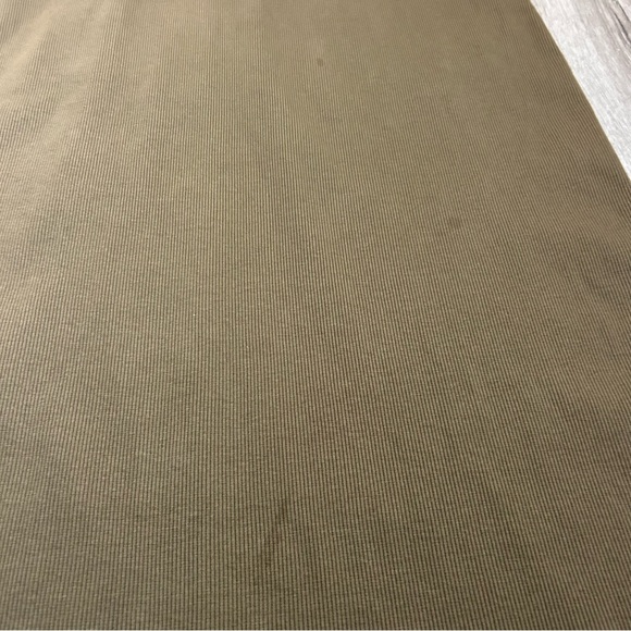 Everlane Maxi Sundress 100% Cotton Ribbed Olive Green Size Medium - Picture 5 of 5